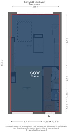 Floorplan - Brantwijk 23, 1181 MS Amstelveen